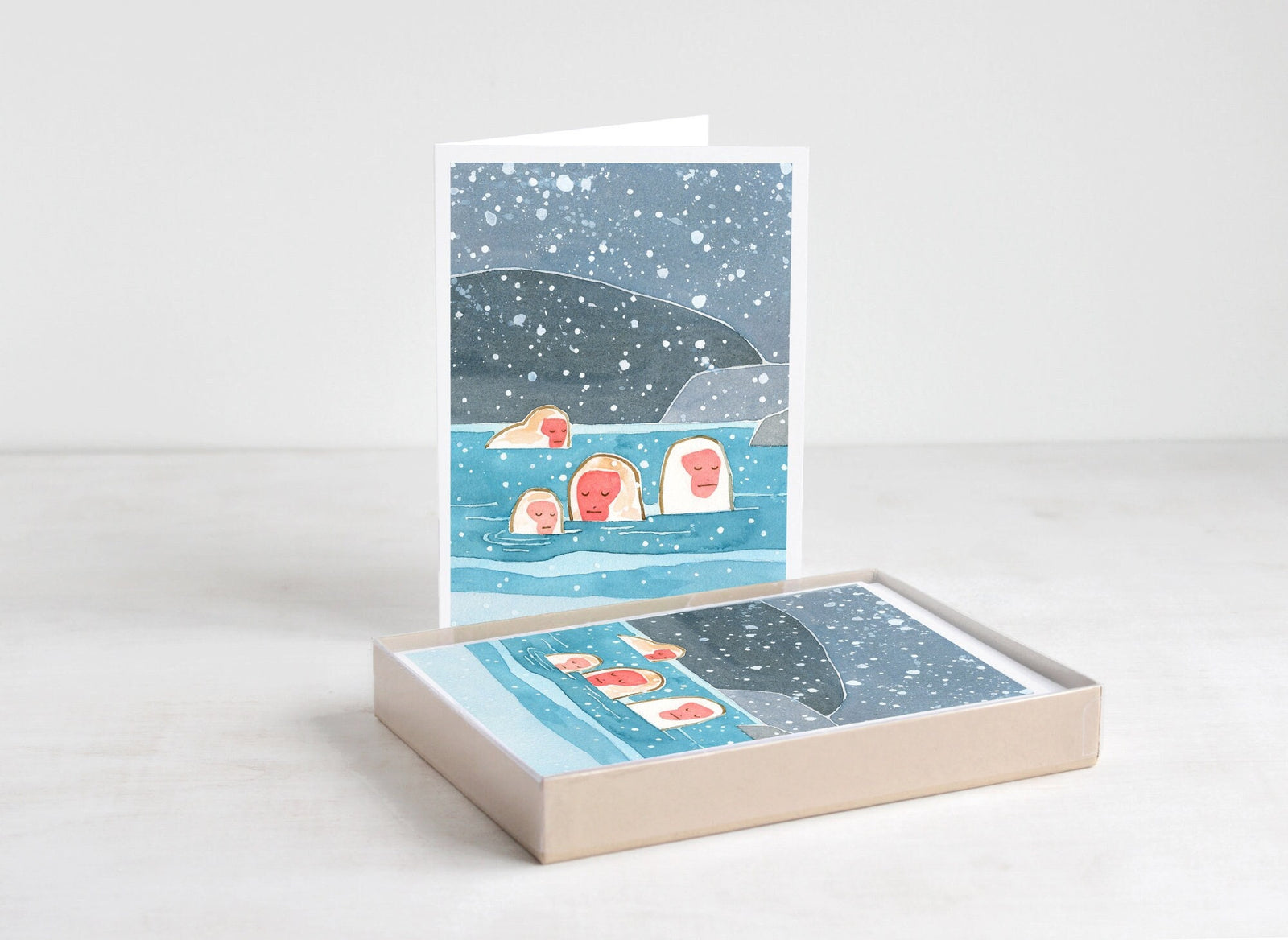 Snow Monkeys Holiday Card Set