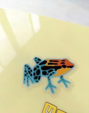 Poison Frog Sticker, Clear Vinyl Colorful Animal Sticker
