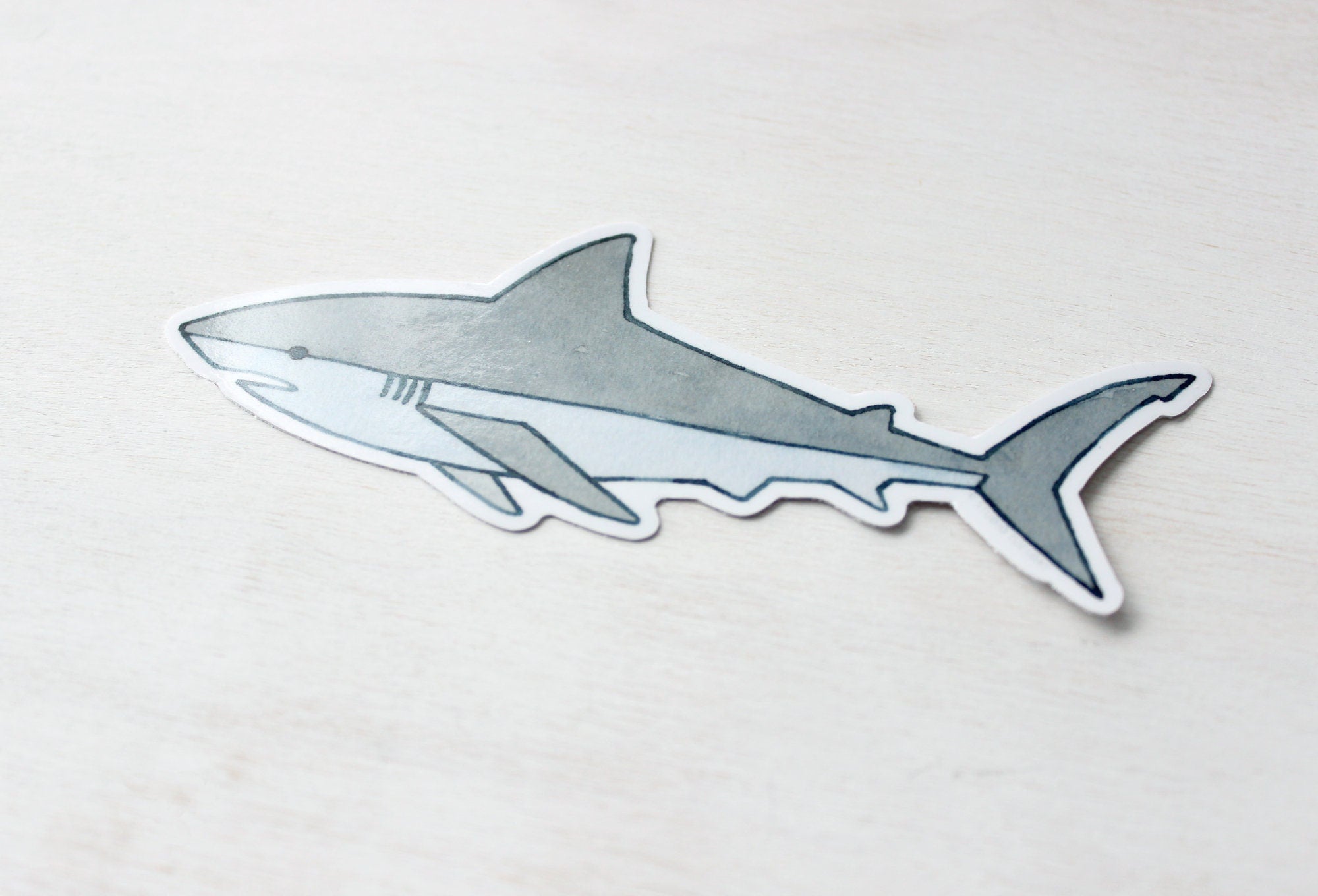 Reef Shark Sticker, Ocean Animal Laptop Sticker, Waterproof Vinyl Art Sticker Decal