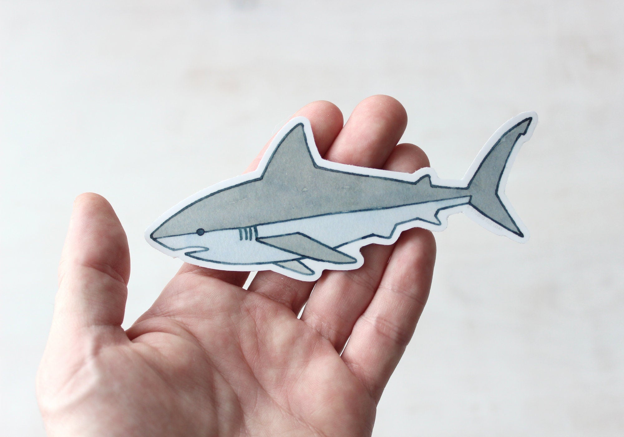 Reef Shark Sticker, Ocean Animal Laptop Sticker, Waterproof Vinyl Art Sticker Decal