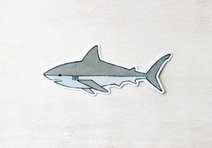 Reef Shark Sticker, Ocean Animal Laptop Sticker, Waterproof Vinyl Art Sticker Decal