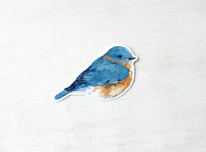 Bluebird Sticker, Backyard Bird Sticker, Bird Watcher Waterproof Vinyl Art Sticker Decal