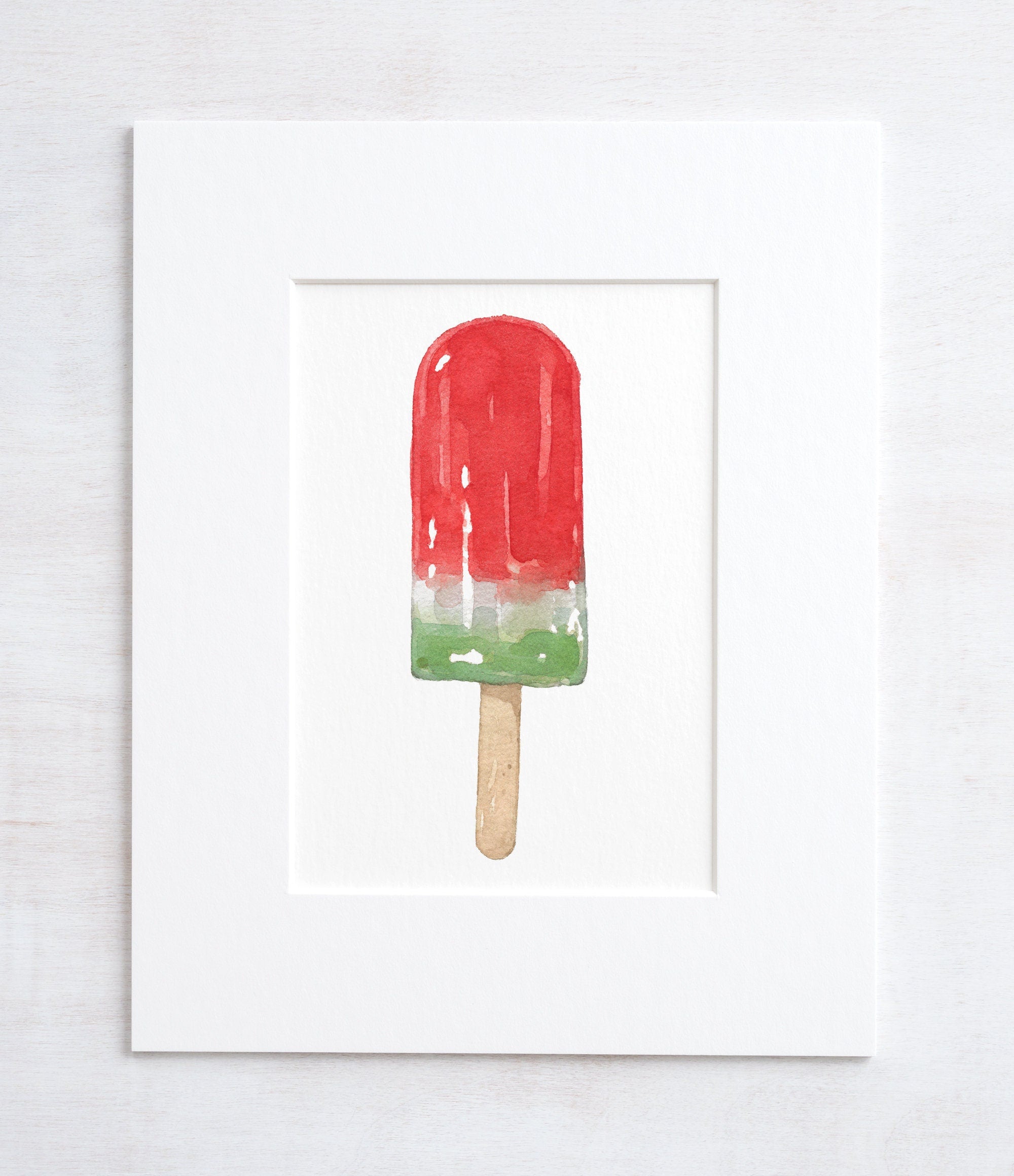 Watermelon Popsicle Watercolor Print