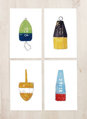 Nautical Buoys Art Print Set
