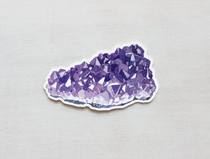 Amethyst Sticker, Purple Crystal Gem Sticker