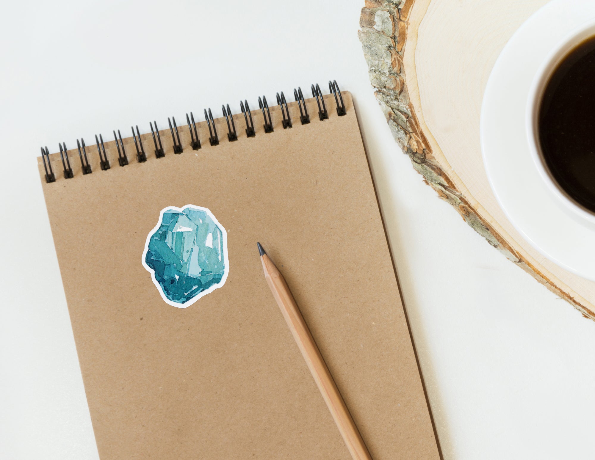 Aquamarine Crystal Sticker