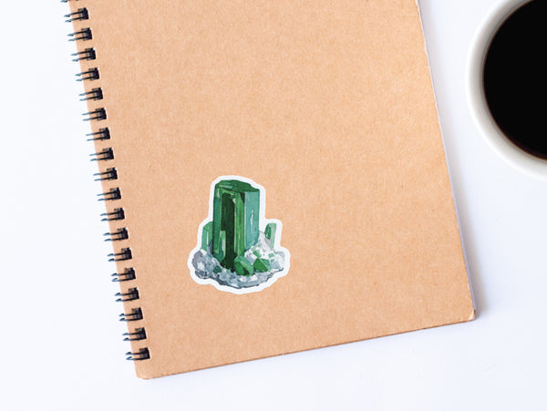 Emerald Sticker, Green Crystal Sticker - studiotuesday