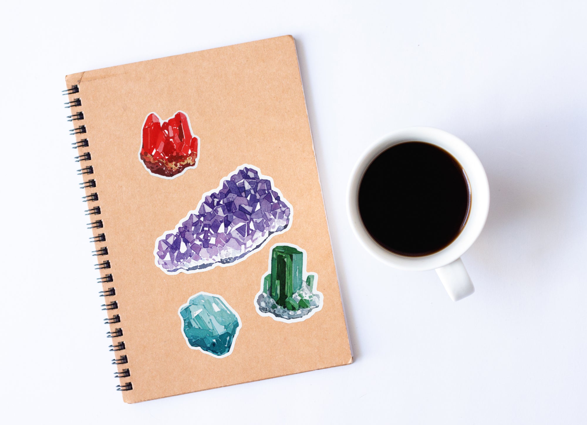 Emerald Sticker, Green Crystal Sticker - studiotuesday