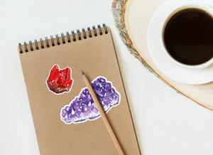 Amethyst Sticker, Purple Crystal Gem Sticker