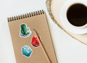 Emerald Sticker, Green Crystal Sticker