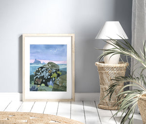 Tidepool Watercolor Art Print, Nautical Ocean Wall Art